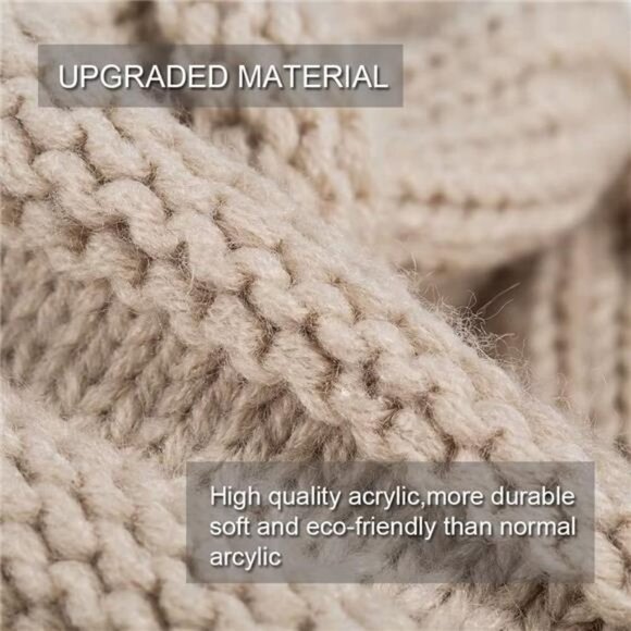 3 Pack Slouchy Beanies Oversized Knit Warm Winter Hats - Picture 4 of 6